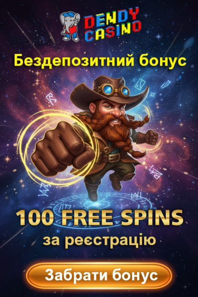 100 фріспінів без депозита новим гравцям у Dendy &mdash; вигравай зі старту