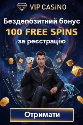 100 фріспінів без депозита для новых в VIP Casino &mdash; зображення пропозиції